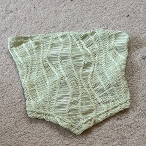 Textured Green Women's Tube Top